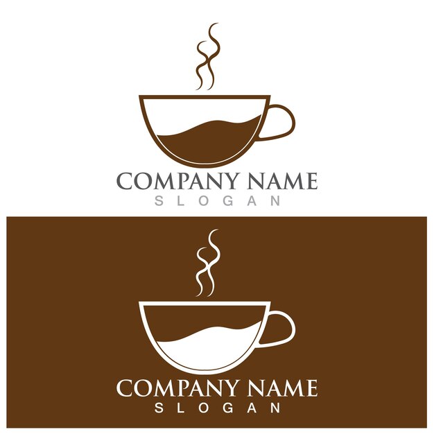 Taza de café Logo Template