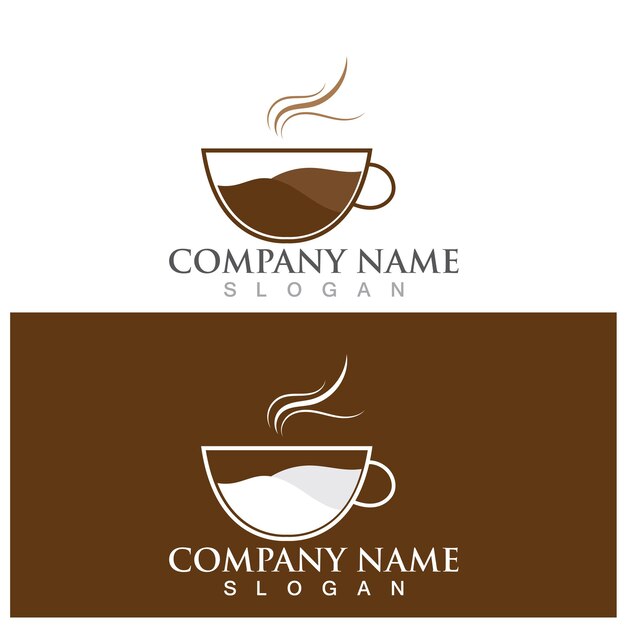 Taza de café Logo Template