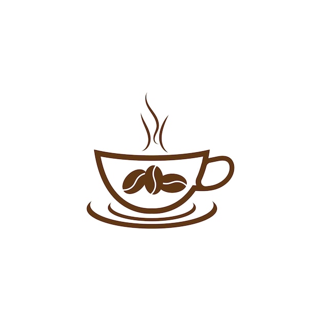 Taza de café Logo Template