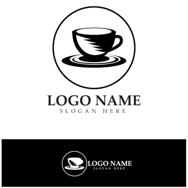 Taza de café Logo Template