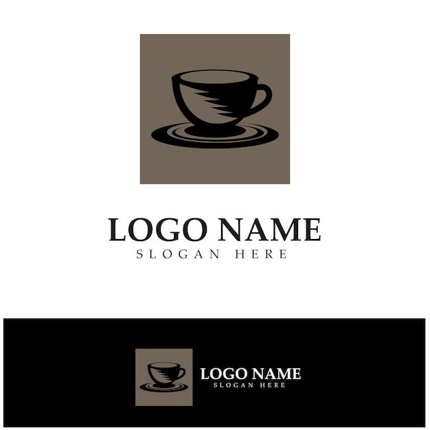 Taza de café Logo Template