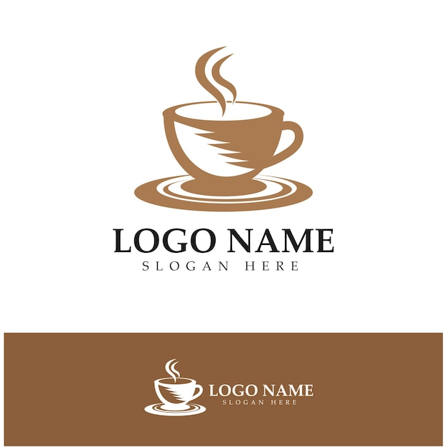 Taza de café Logo Template