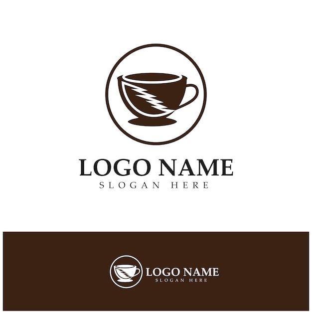 Taza de café Logo Template