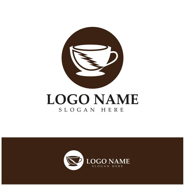 Taza de café Logo Template