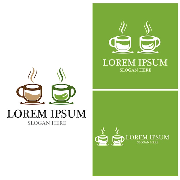 Taza de café Logo Template