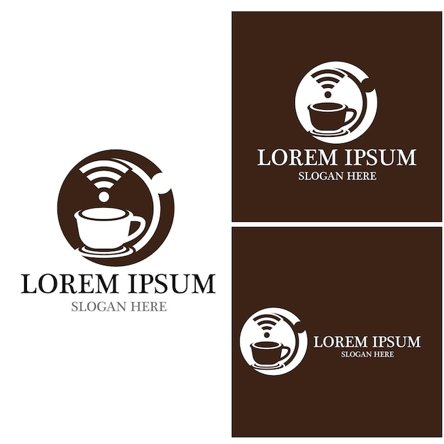 Taza de café Logo Template