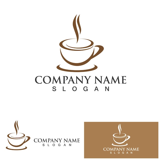 Taza de café Logo Template