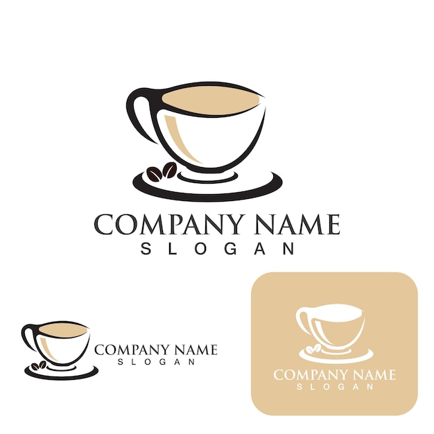 Taza de café Logo Template