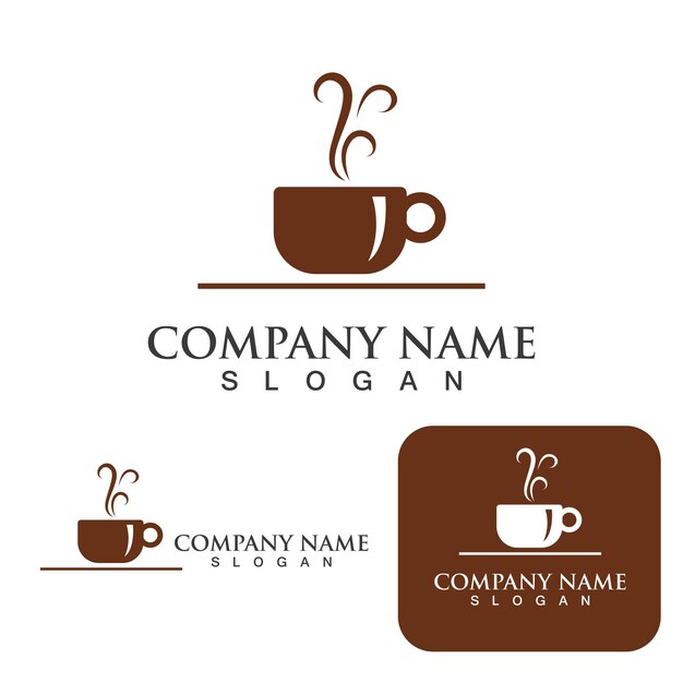Taza de café Logo Template