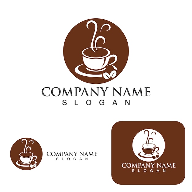 Taza de café Logo Template