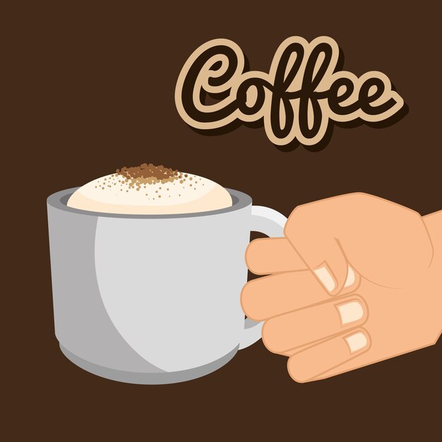 taza de café mano sosteniendo