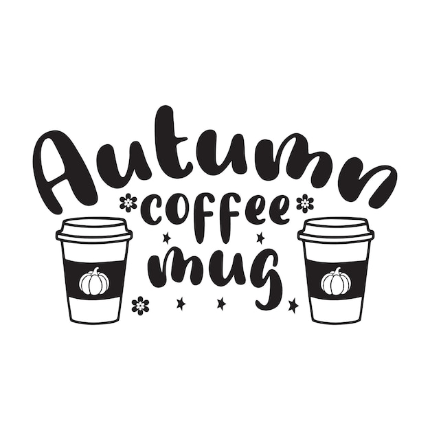 Taza de café de otoño