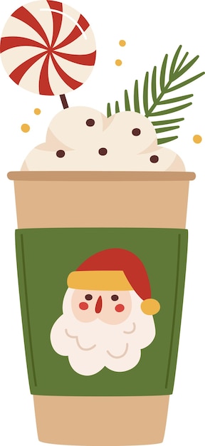 Taza de café de papel navideño