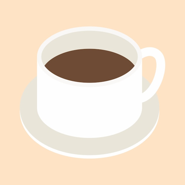 Una taza de café y un platillo realista