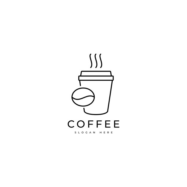 taza de café producto café menú diseño de logotipo vector gráfico