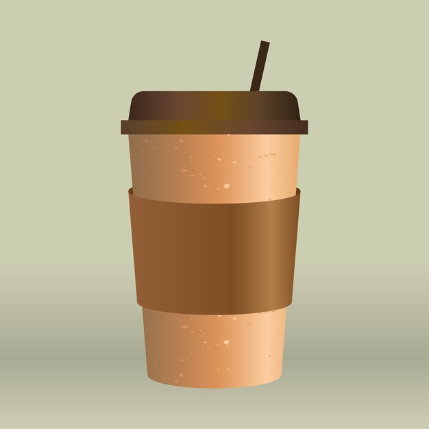 Taza de café sobre el tema de fondo verde