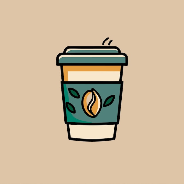 Una taza de café con una tapa que dice muffin en ella