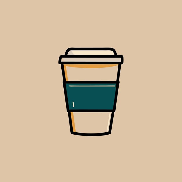 Una taza de café con una tapa que dice muffin en ella