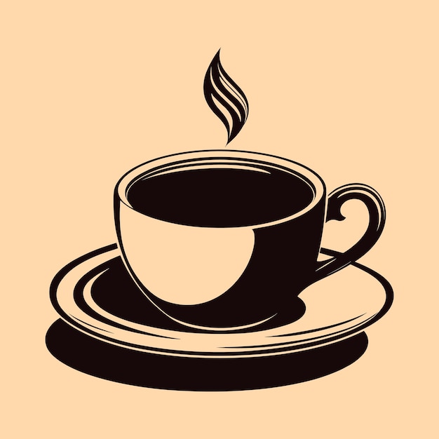 Taza de café de vector libre dibujar ilustración caliente aislada