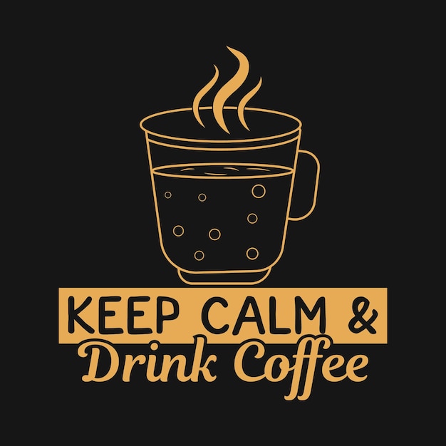 taza de café vectorial con letras de café