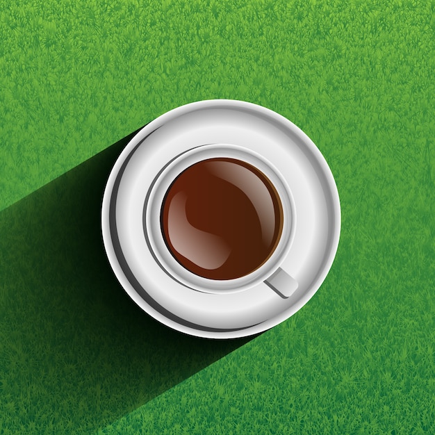 Taza de café verde