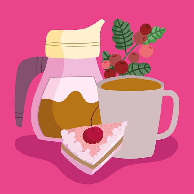 Taza y cafetera