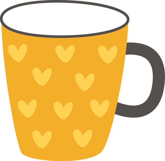 Taza De Cerámica Con Corazones