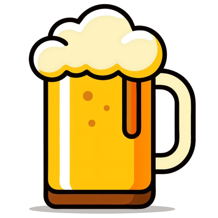 Taza de cerveza refrescante con lager dorado y cabeza espumosa