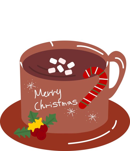 Taza de chocolate de Navidad Suministros de impresión de Navidad Fiesta de Navidad feliz