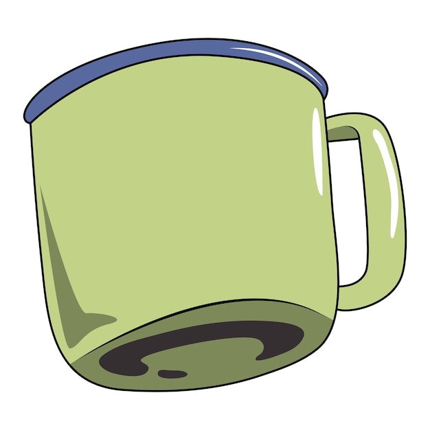 Vector taza clásica de estilo vector dibujado a mano