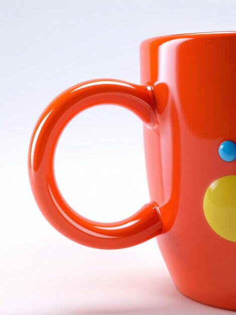 una taza de colores con un juguete una taza colorida con un juego