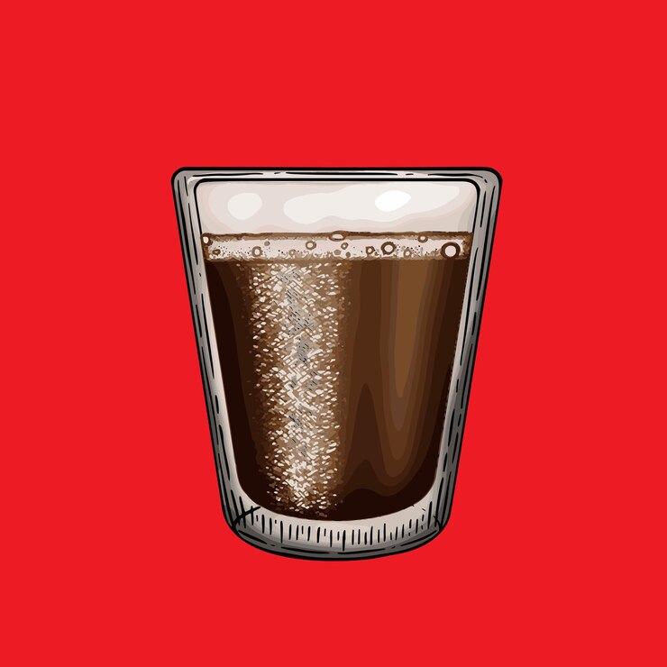 Vector taza de espresso caliente grabado a mano con tinta elemento vectorial vintage para el menú aislado en blanco