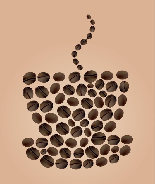 Taza de granos de café
