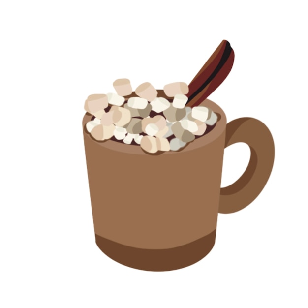 Taza de icono de malvavisco de cacao. Isométrica de taza cacao malvavisco vector icono para diseño web aislado o