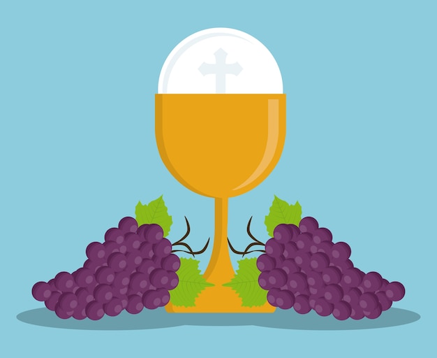 taza icono de religión de uvas de oro