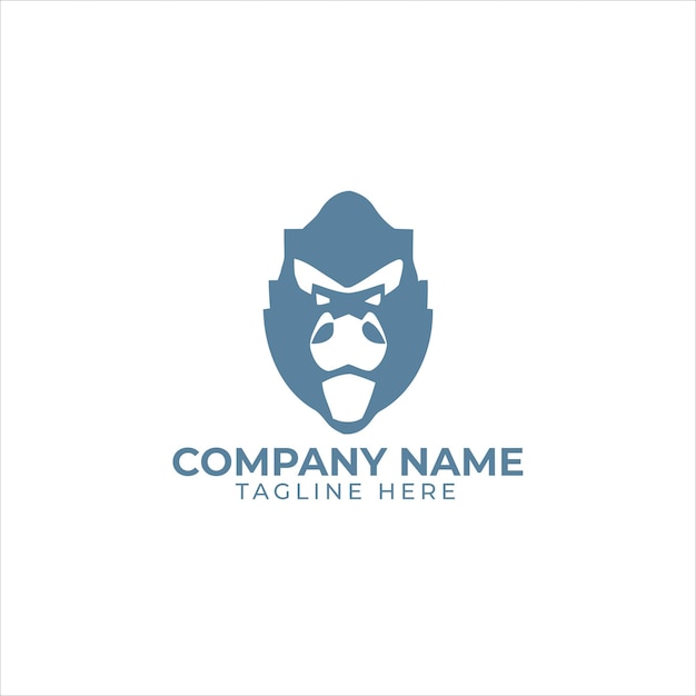 una taza de monos para beber café hipster logotipo vintage ilustración de icono vectorial