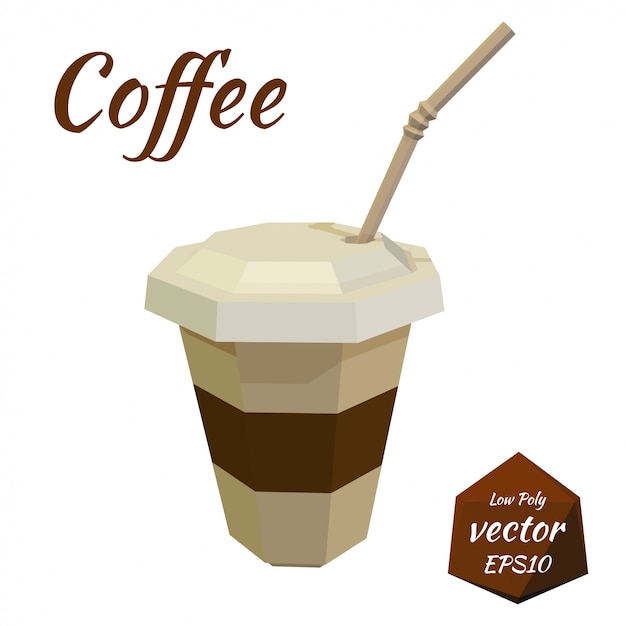 Taza de papel para café y Latte aislado ilustración