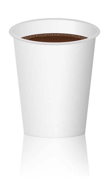 taza de papel con café