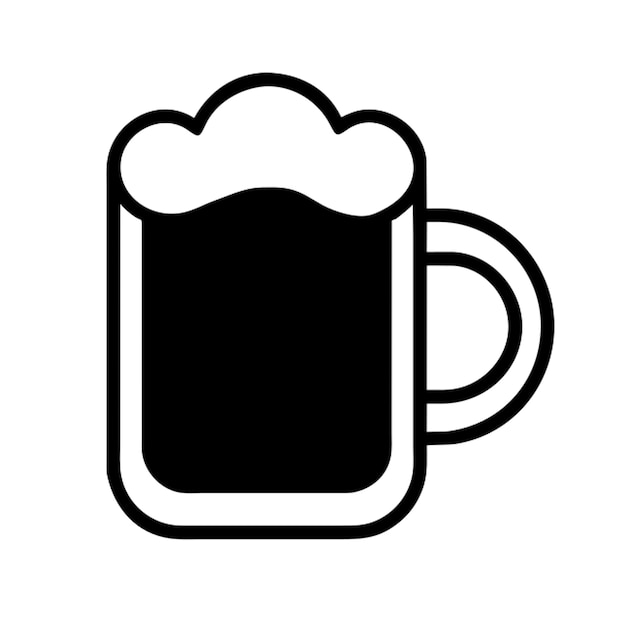 una taza de pictograma de cerveza