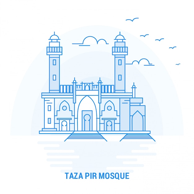 Taza pir mosque blue landmark