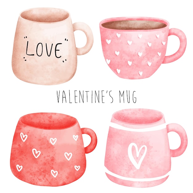 Taza de san valentín. taza de café para el día de san valentín