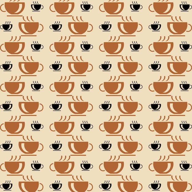 Taza de té, arte creativo abstracto, diseño, moda, patrones sin fisuras, vector, ilustración, fondo