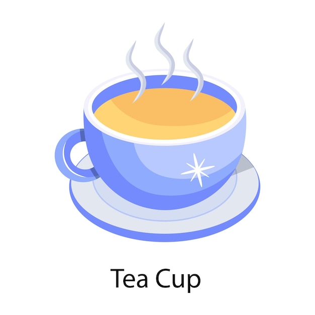 Una taza de té azul con la palabra té