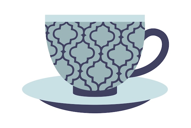 Taza de té de cerámica ilustración vectorial