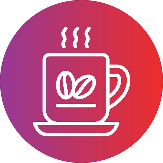 una taza de té está en un círculo rosa
