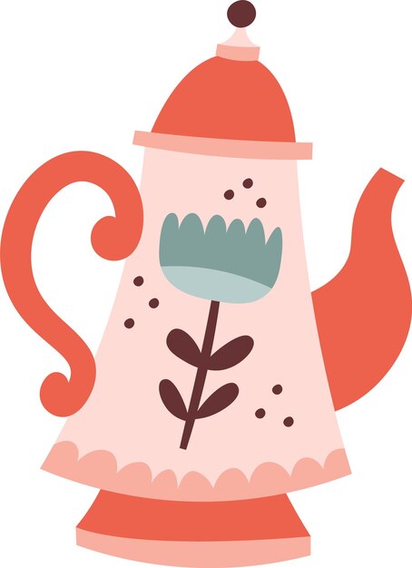 Taza de té con flores