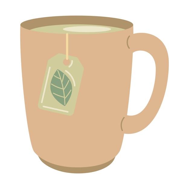 Vector taza de té icono aislado