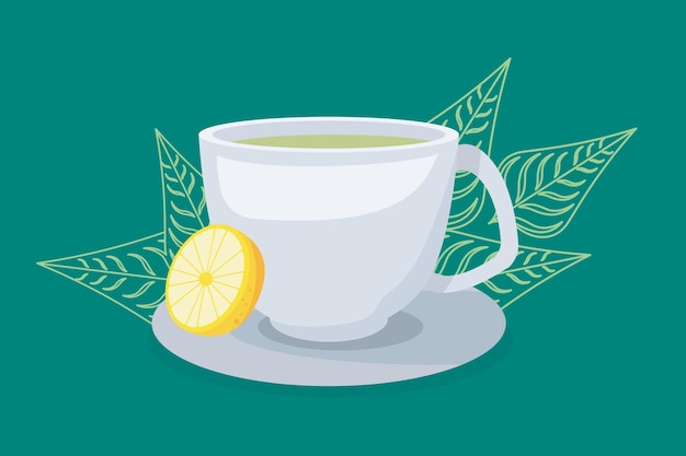 Taza de té con limón