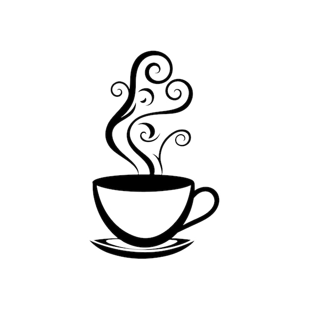 Taza de té o café caliente vector ilustración de arte de línea aislada