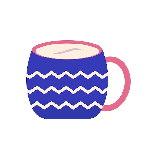 Una taza de té Taza con café Linda Una taza de café Taza de leche azul